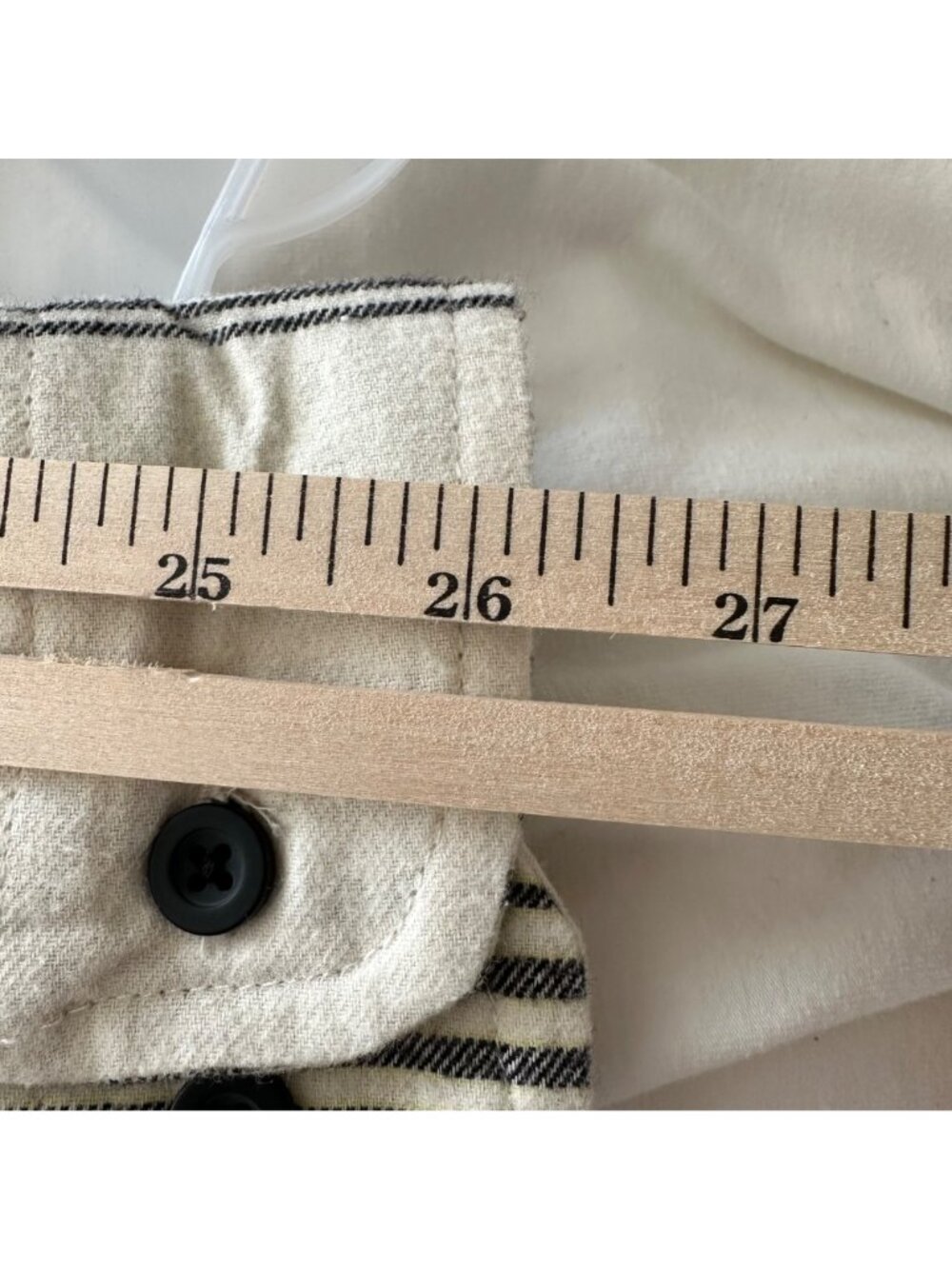 No Boundaries Oversized Men's Large Black Cream Plaid Hooded Flannel Shacket NWT - Picture 10 of 11